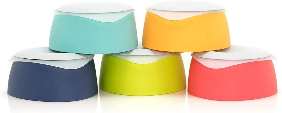Yummy Travel Bowls – BPA-Free Silicone, 3-in-1 Travel Bowl Set for Dogs and Cats (Small, Very Berry)