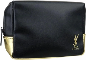 Yves Saint Laurent YSL Cosmetic BLACK GOLD Pouch Makeup Bag YSL Fragrance Bag (5L X 3H X 1W)- 2806 MINI/SMALL