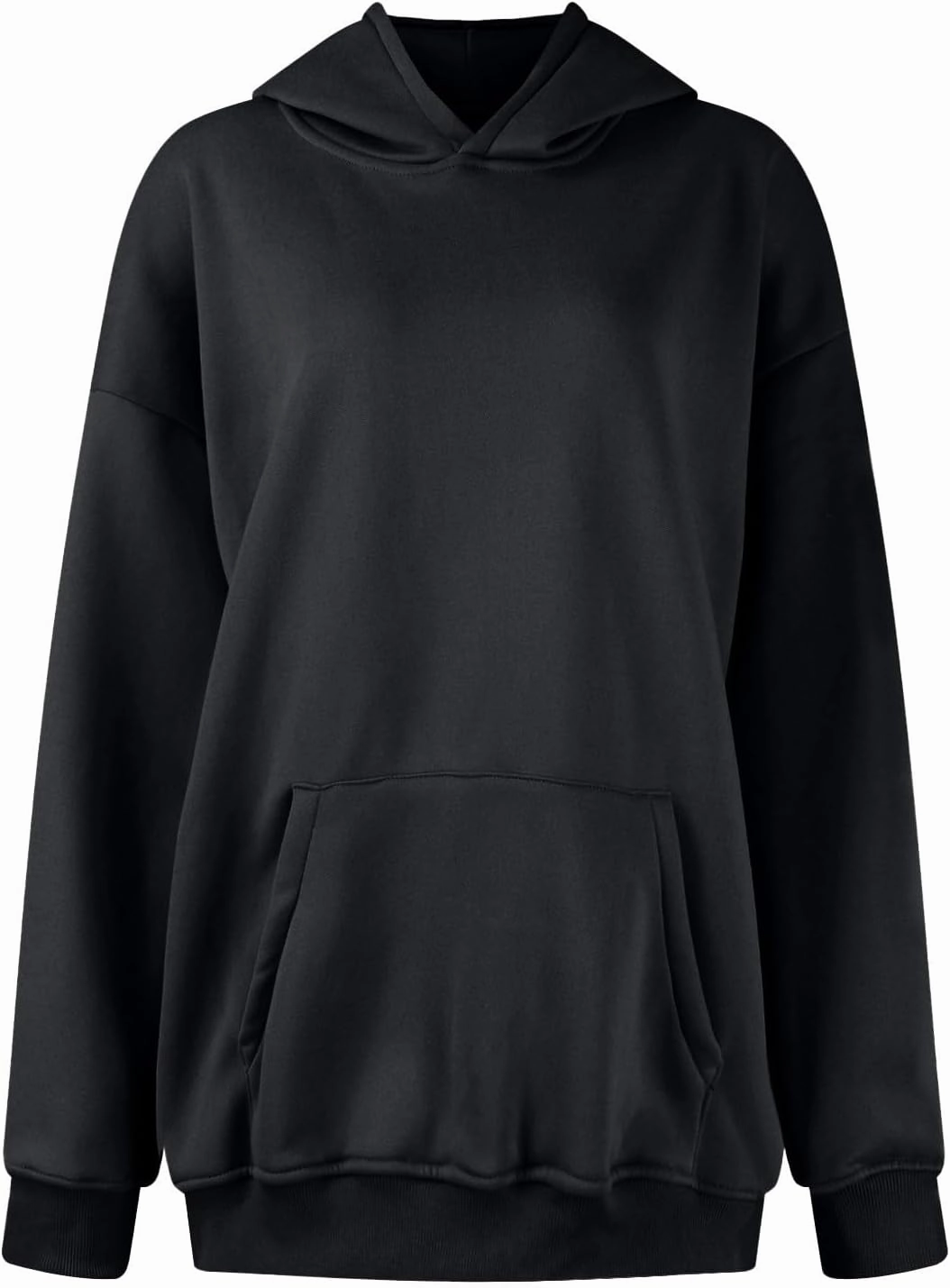 ZDRZK Plus Size Hoodies for Women Long Sleeve Shoulder Drop Sweatshirts Fall Winter Casual Fleece Loose Fit Tops Outfits