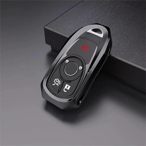 Zinc Alloy Car Key Cover Bag Case Shell Protector Keychain Compatible with Buick Encore Envision/Excelle Lacrosse Regal Verano GX GL6(Grey)