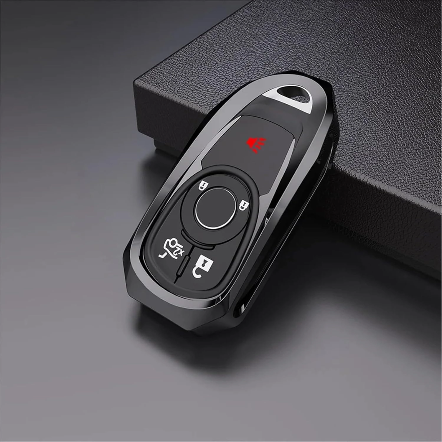 Zinc Alloy Car Key Cover Bag Case Shell Protector Keychain Compatible with Buick Encore Envision/Excelle Lacrosse Regal Verano GX GL6(Grey)
