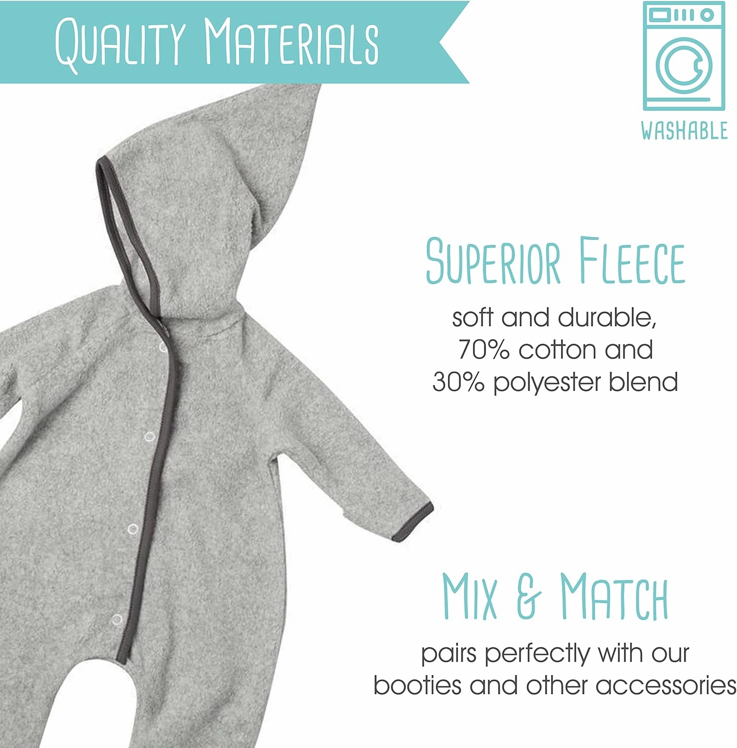 Zutano Baby Cozie Fleece Elf Romper
